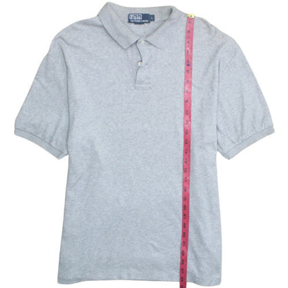 Ralph Lauren Men's Grey Short Sleeve Cotton Polo Shirt L