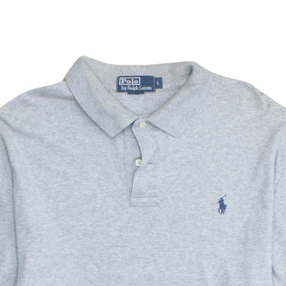 Ralph Lauren Men's Grey Short Sleeve Cotton Polo Shirt L
