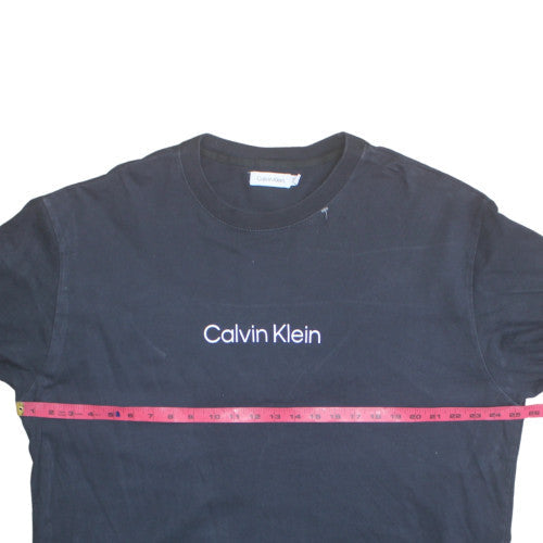 Calvin Klein Men's Black XL Crew Neck Cotton T-Shirt
