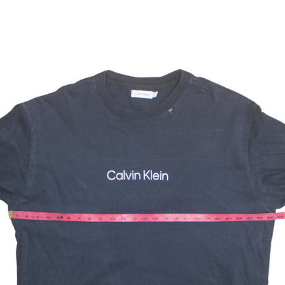 Calvin Klein Men's Black XL Crew Neck Cotton T-Shirt