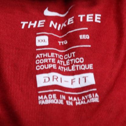 Nike Men's Red 2XL Athletic Fit Dri-Fit Sports T-Shirt