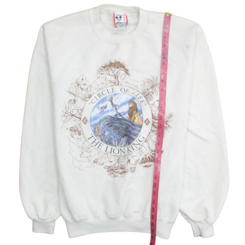 Disney The Lion King White Unisex L Pullover Sweatshirt Vintage