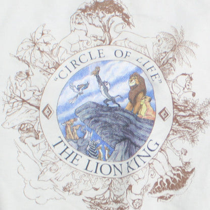 Disney The Lion King White Unisex L Pullover Sweatshirt Vintage