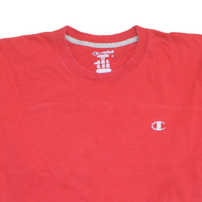 Champion Men's Red 2XL Crew Neck Cotton Short Sleeve T-Shirt