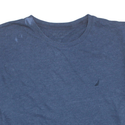 Nautica Men's Blue Crew Neck Short Sleeve T-Shirt Size M