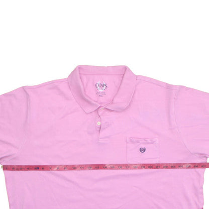 Chaps Men's Pink Cotton Polo Shirt XXL Classic Fit Casual
