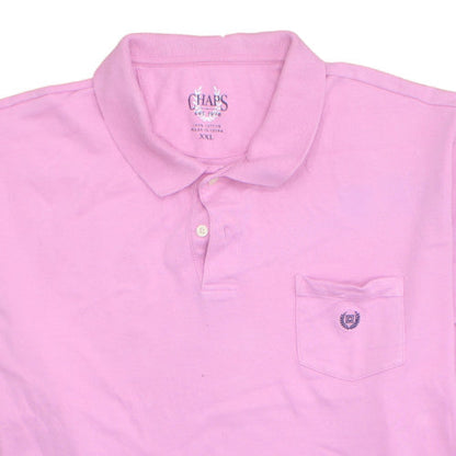 Chaps Men's Pink Cotton Polo Shirt XXL Classic Fit Casual