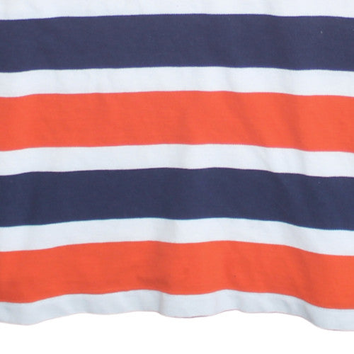 Nautica Men’s Multicoloured Striped Cotton Polo Shirt 2XL