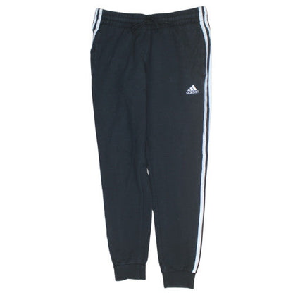 Adidas Men's Black Medium Jogger Sweatpants with Side Stripes