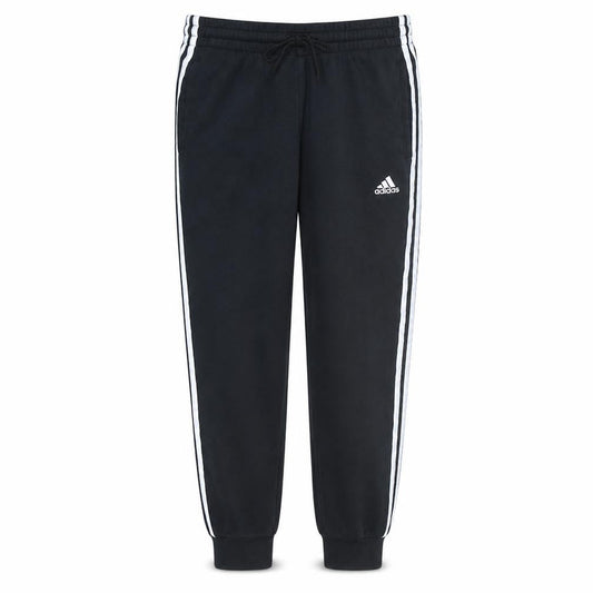 Adidas Men's Black Medium Jogger Sweatpants with Side Stripes