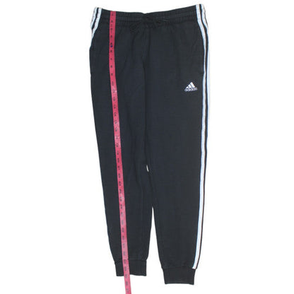 Adidas Men's Black Medium Jogger Sweatpants with Side Stripes