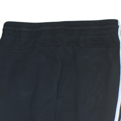 Adidas Men's Black Medium Jogger Sweatpants with Side Stripes