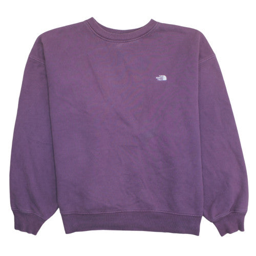 Additional front view of The North Face unisex purple xl pullover sweatshirt crew neck fleece