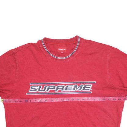 Supreme Men's Red XL Crew Neck Graphic Cotton T-Shirt