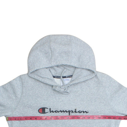Champion Men's Grey Pullover Hoodie M Regular Fit Sports Style