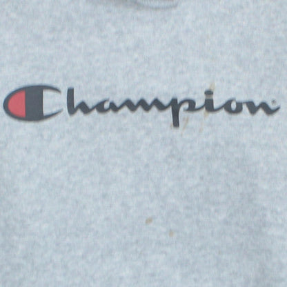 Champion Men's Grey Pullover Hoodie M Regular Fit Sports Style