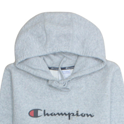 Champion Men's Grey Pullover Hoodie M Regular Fit Sports Style