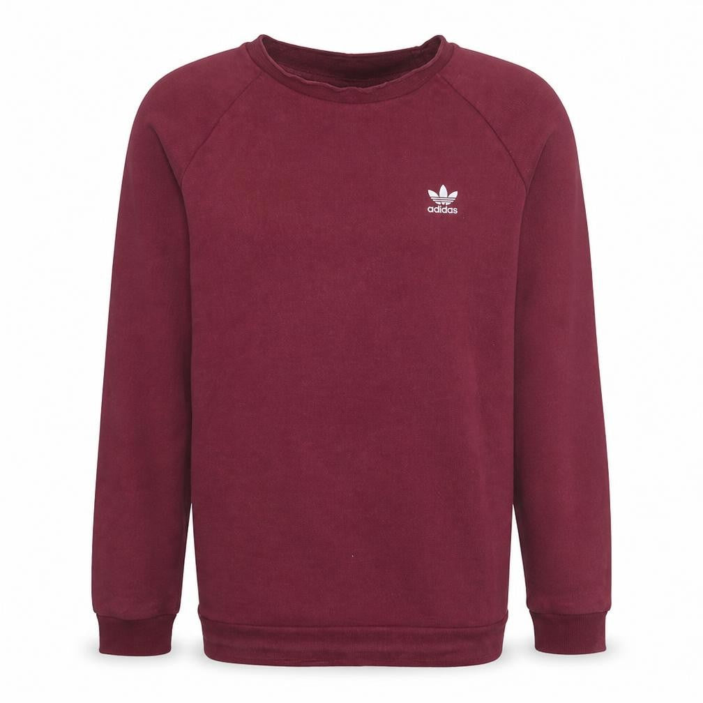 Adidas Men's Red Pullover Sweatshirt M Crew Neck Logo Fleece