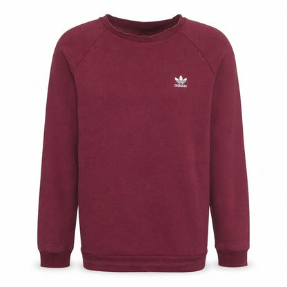 Adidas Men's Red Pullover Sweatshirt M Crew Neck Logo Fleece