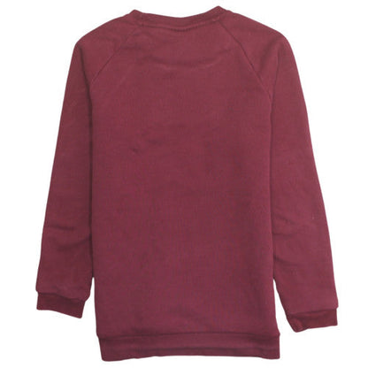 Adidas Men's Red Pullover Sweatshirt M Crew Neck Logo Fleece