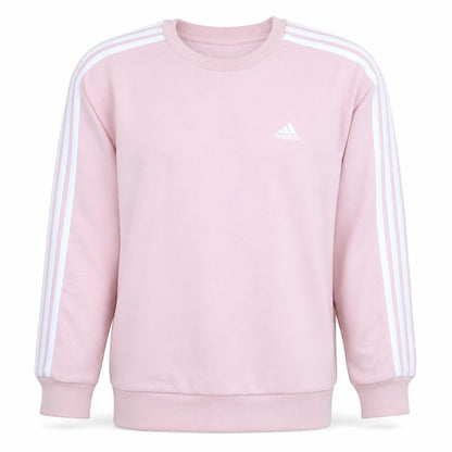 Adidas Men Pink Crew Neck Pullover Sweatshirt M Logo Sportswear