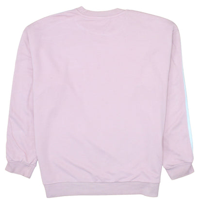 Adidas Men Pink Crew Neck Pullover Sweatshirt M Logo Sportswear