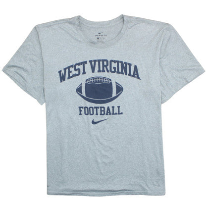Nike Men’s Grey West Virginia Football Dri-Fit Athletic T-Shirt 2XL