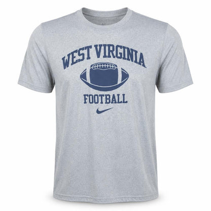 Nike Men’s Grey West Virginia Football Dri-Fit Athletic T-Shirt 2XL