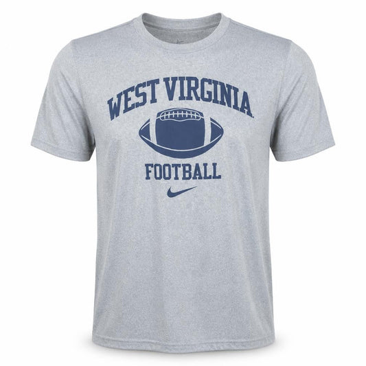 Nike Men’s Grey West Virginia Football Dri-Fit Athletic T-Shirt 2XL