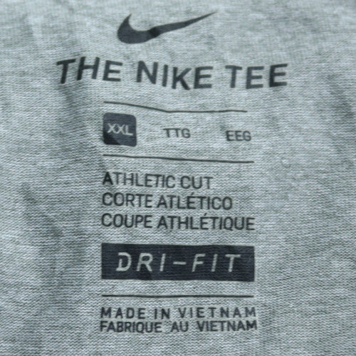 Nike Men’s Grey West Virginia Football Dri-Fit Athletic T-Shirt 2XL