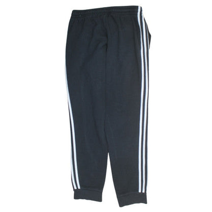 Adidas Men's Black Jogger Sweatpants M Fleece Elastic Waist Side Stripe