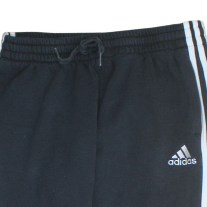 Adidas Men's Black Jogger Sweatpants M Fleece Elastic Waist Side Stripe