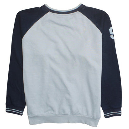 Puma Men’s White Navy XL Pullover Sweatshirt Graphic Logo Fleece
