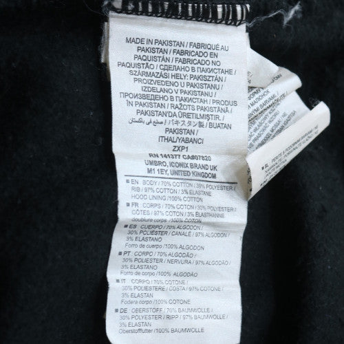Umbro Men Black XL Full Zip Hoodie with Logo Detail