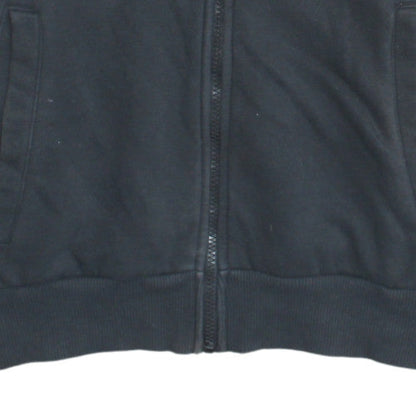 Umbro Men Black XL Full Zip Hoodie with Logo Detail