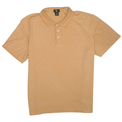 Calvin Klein Men's Beige 2XL Short Sleeve Polo Shirt