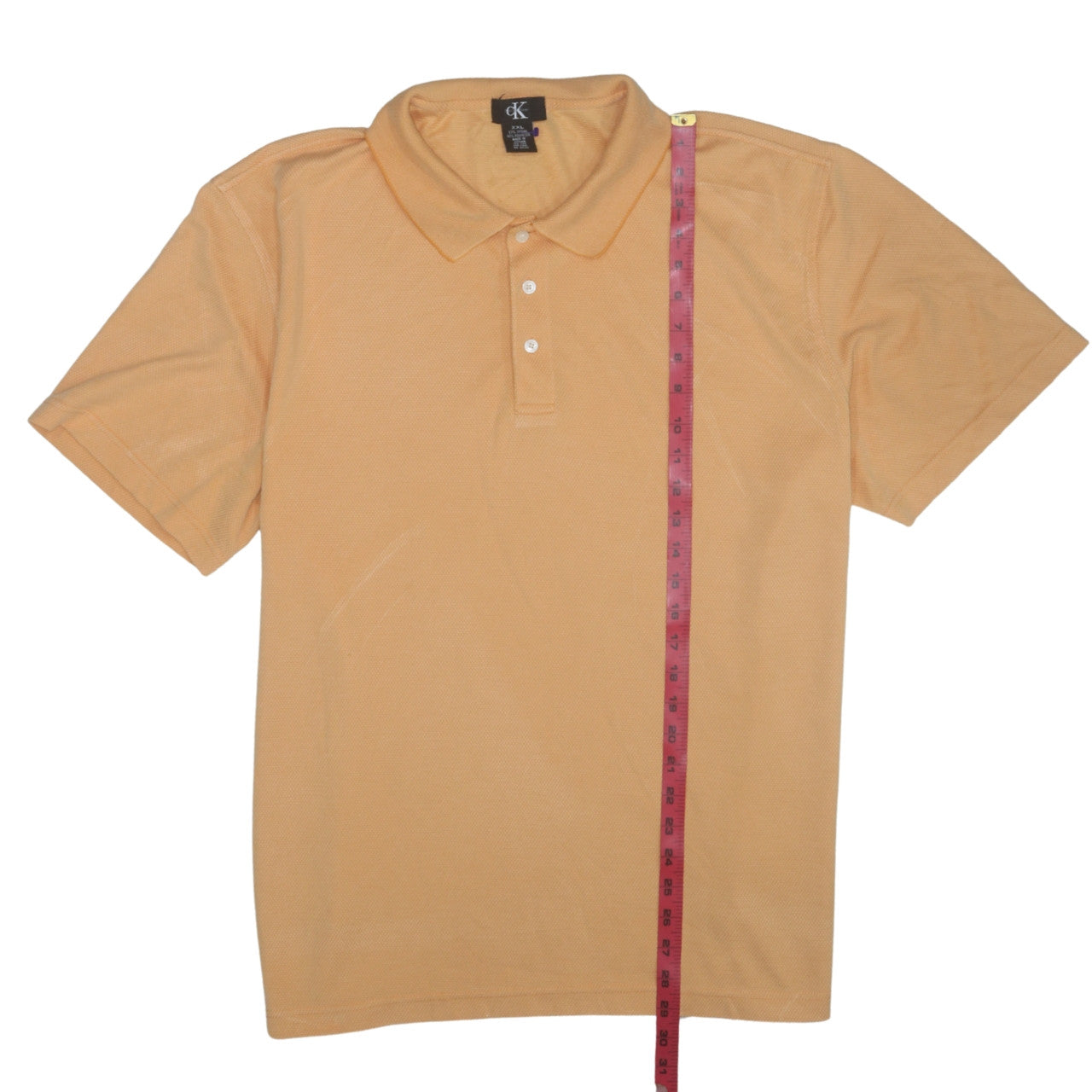 Calvin Klein Men's Beige 2XL Short Sleeve Polo Shirt