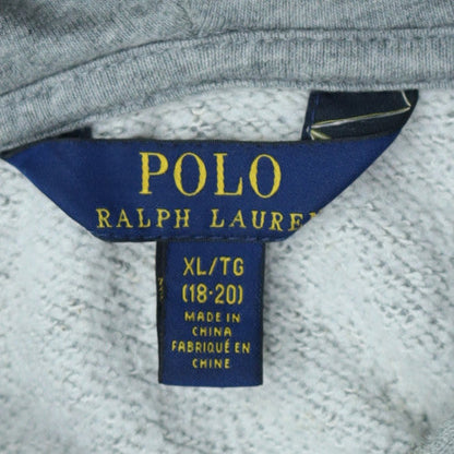 Polo Ralph Lauren Mens Grey Full Zip Hoodie XL Cotton Blend