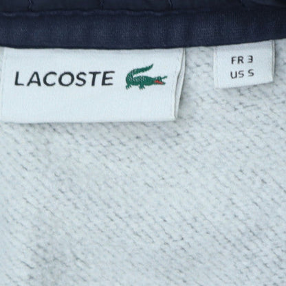 Lacoste Men's Grey 1/4 Zip Pullover Sweatshirt S Regular Fit