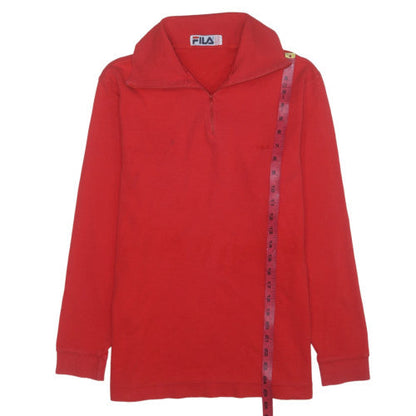 FILA Boys Red 1/4 Zip Collared Henley Sweatshirt Size 22