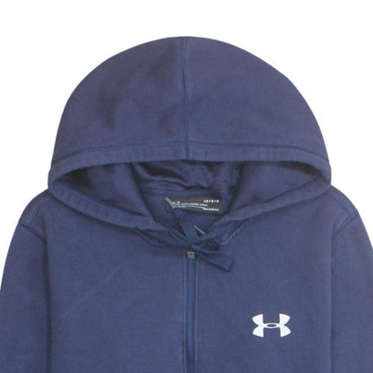 Under Armour Mens Blue Full Zip Athletic Hoodie L