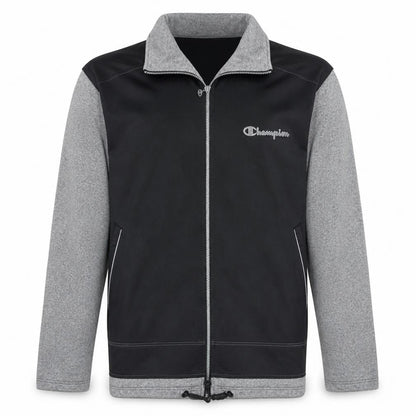 Champion Men's Black XL Track Jacket Fleece Lined Full Zip