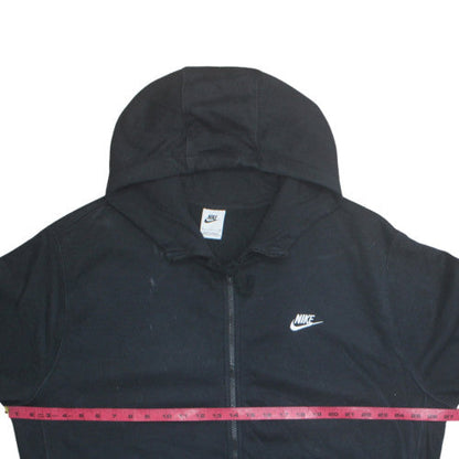 Nike Mens Black Full Zip Hoodie Medium Fleece Sweatshirt