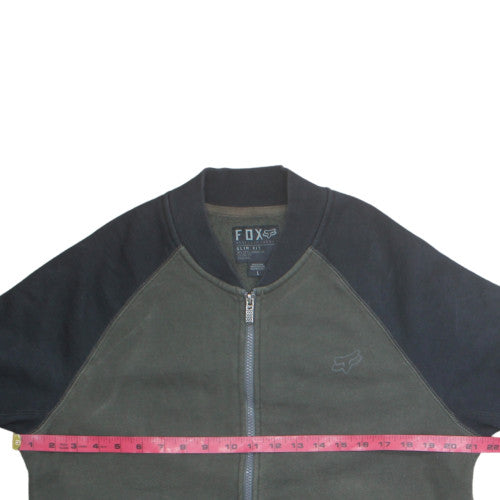 Fox Men's Green Slim Fit Full Zip Activewear Jacket L