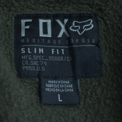 Fox Men's Green Slim Fit Full Zip Activewear Jacket L