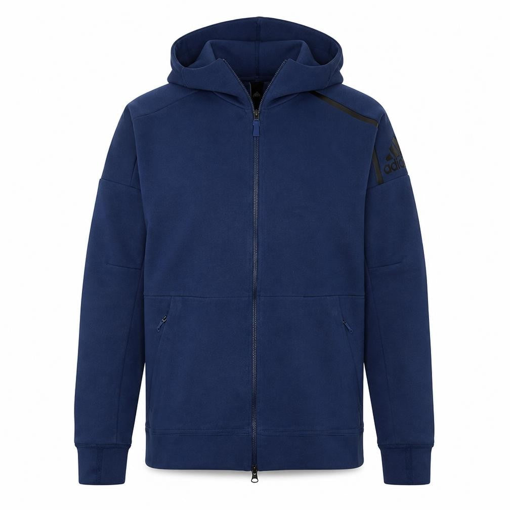 Adidas Men's Blue Full Zip Hoodie Size M Regular Fit