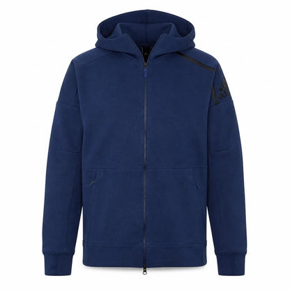 Adidas Men's Blue Full Zip Hoodie Size M Regular Fit