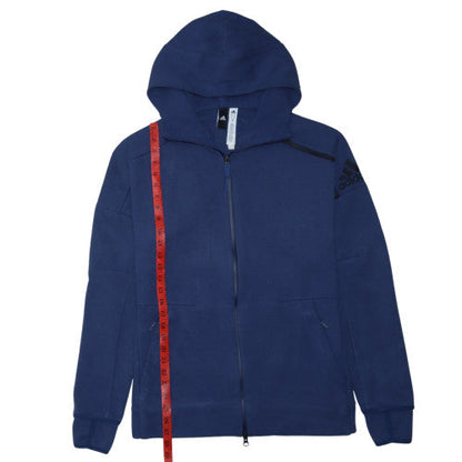 Adidas Men's Blue Full Zip Hoodie Size M Regular Fit