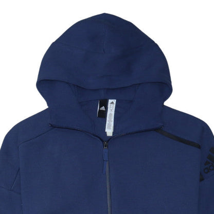 Adidas Men's Blue Full Zip Hoodie Size M Regular Fit