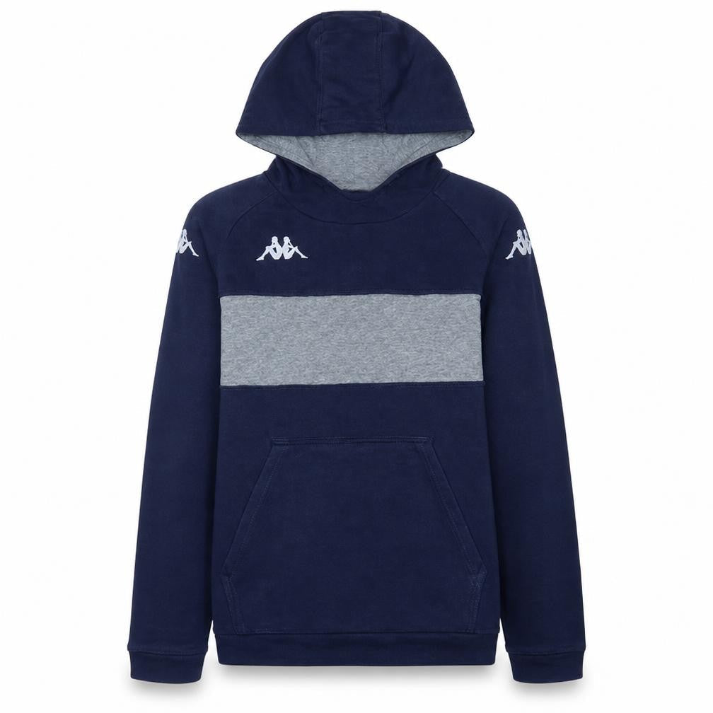 Kappa Boys Navy Blue & Grey Pullover Hoodie 14 Years Regular Fit